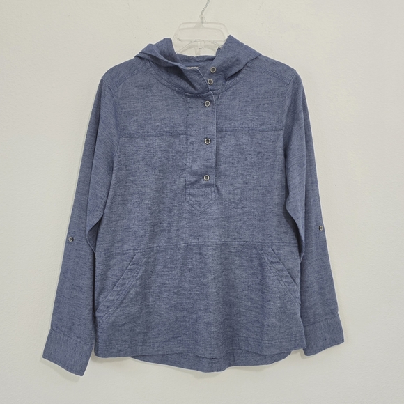 Prana Shelton Hemp Hooded Hoodie Top Women's Small - Picture 2 of 6